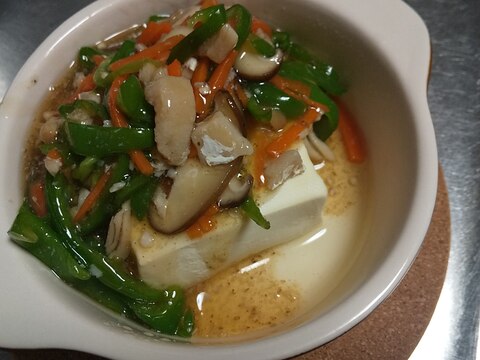 鱈と野菜のあんかけ豆腐